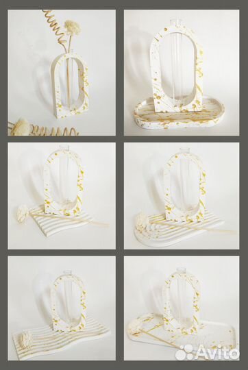 Ваза для цветов, шкатулка из гипса