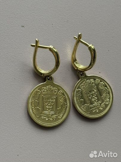 Серьги монетки