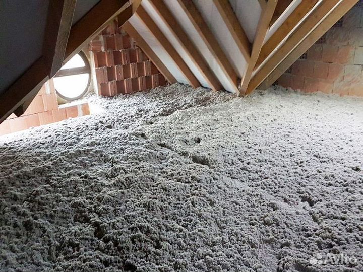 Утепление бесшовным материалом