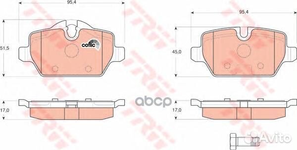 Колодки тормозные дисковые задн BMW: 1 04, 3 05