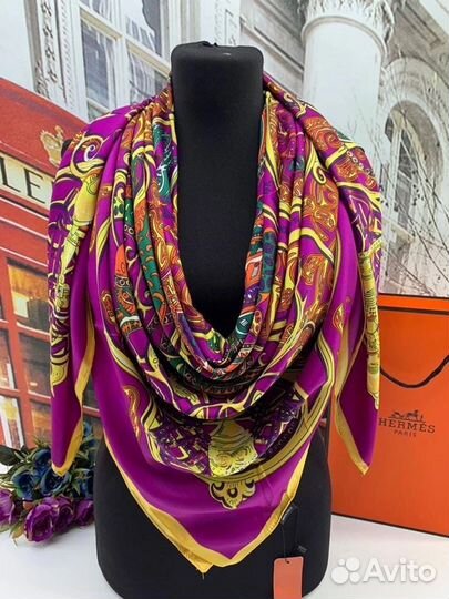 Платки Hermes новые шелк
