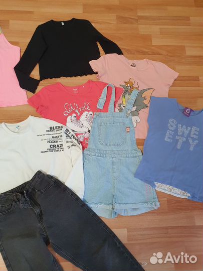 Пакет одежды на девочку 140