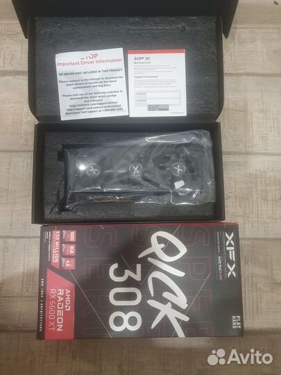 Видеокарта qick 308 AMD Radeon RX 6600 XT 8 GB XFX