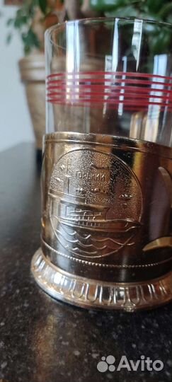 Стаканы тонкое стекло+ подстаканник СССР