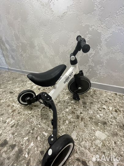 Детский беговел-трансформер 3 в 1, белый