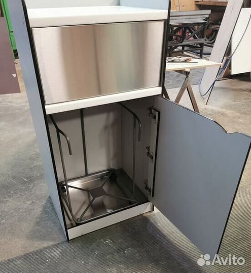 Урна для фудкорта из нержавеющей стали