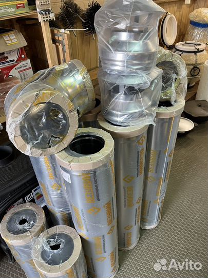 Трубы для дымохода сэндвич 150/220 1м