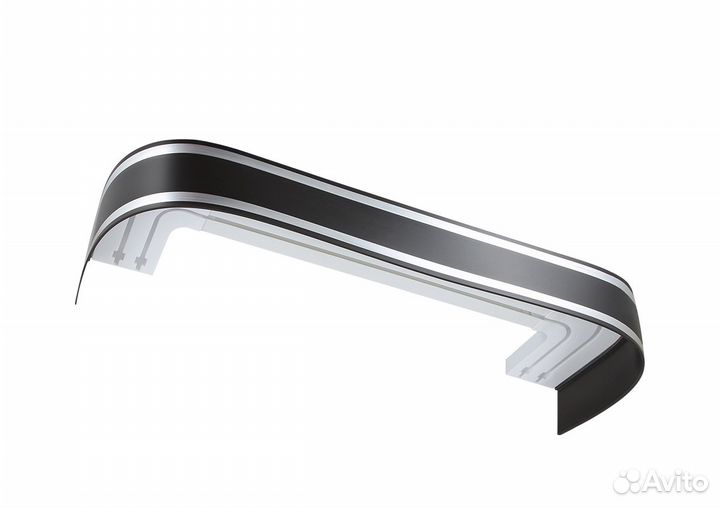 Карниз с поворотами Лайн 300 см венге хром;