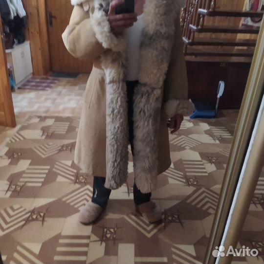 Тулуп из овчины армейский