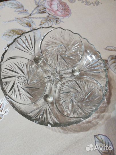 Ваза для фруктов на трех ножках СССР