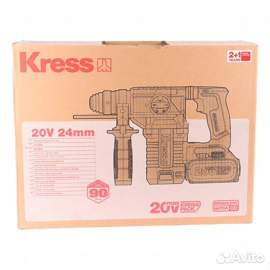 Перфоратор аккумуляторный Kress KU388, 20В, кейс