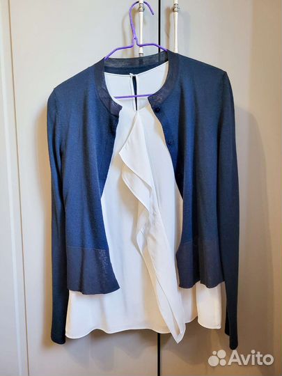 Massimo dutti блуза и джемпер из шелка и вискозы