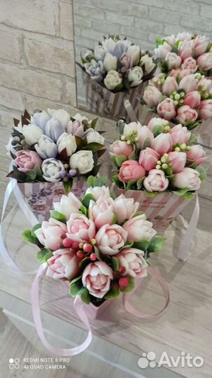 Букет цветов из мыла