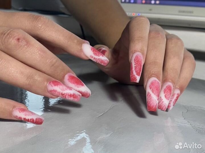 Маникюр гель-лак наращивание