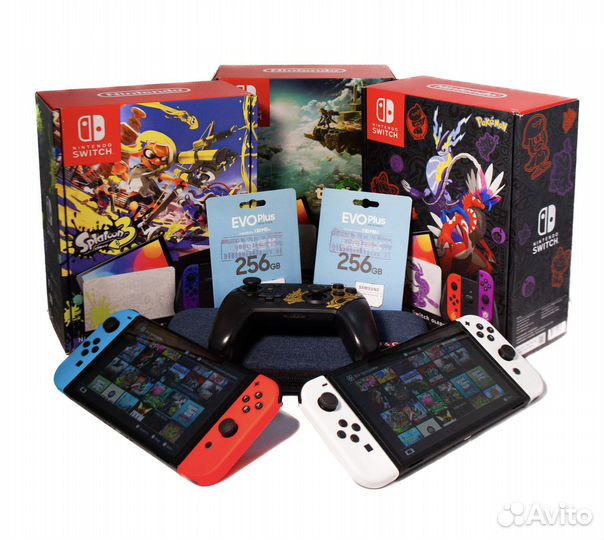 Nintendo switch Oled NEW прошитый 256gb