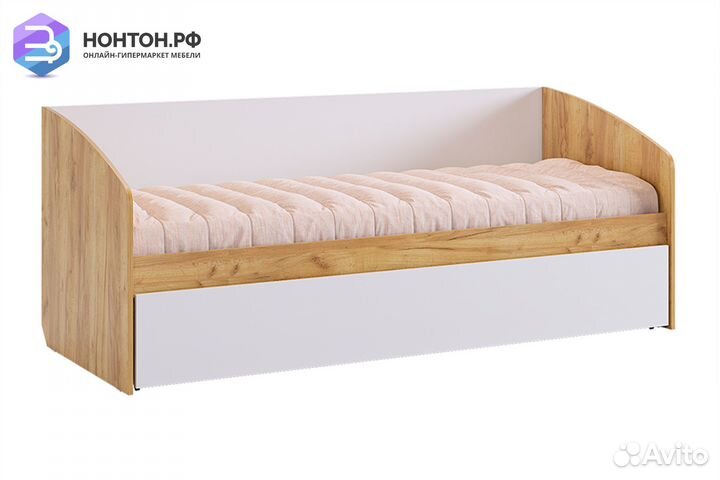 Детская кровать Форсаж дуб крафт золотой / белый