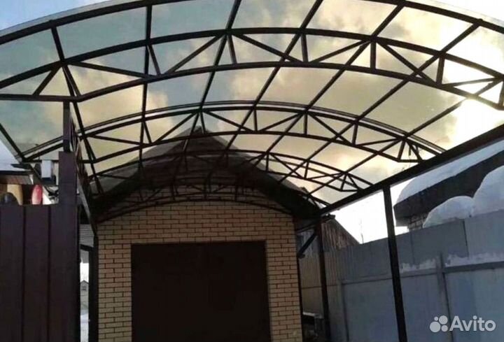 Изготовление навеса, бесплатная доставка КАД