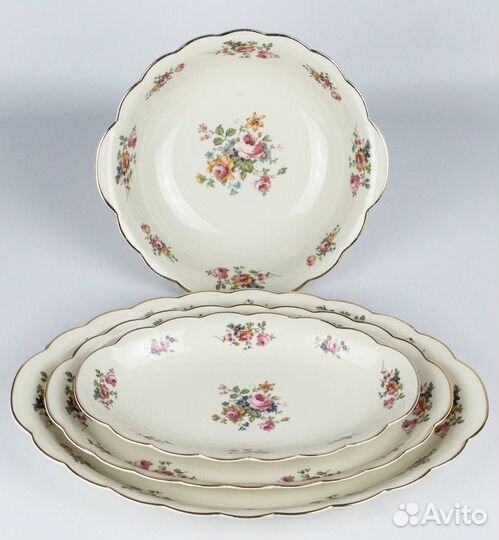 Блюдо салатник Tettau Königlich фарфор винтаж