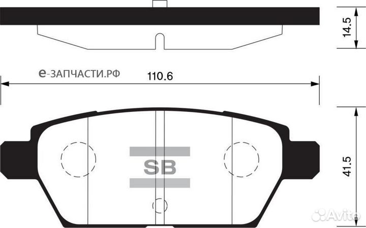 Sangsin brake SP1476 Колодки торм.зад