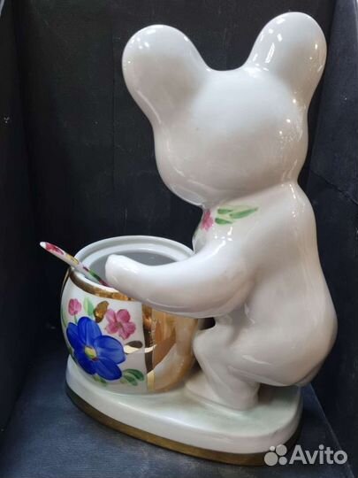 Статуэтка -вареница мишкасладкоежка фарфор, роспис