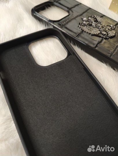 Чехол на iPhone 13 pro max кожаный