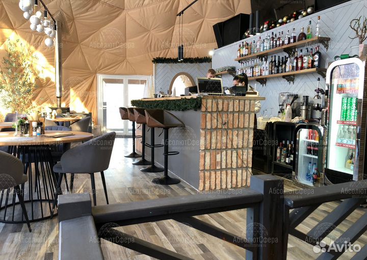 Геокупол для глэмпинга. Шатер D12 под ресторан