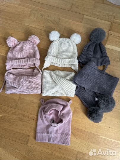 Комплект шапка, шарф zara 3-5 лет