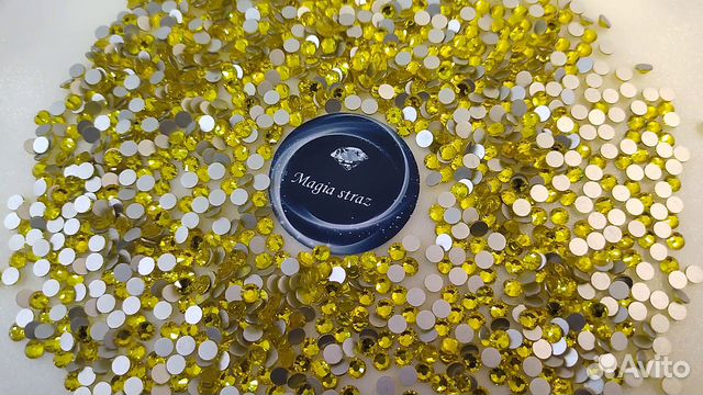 Стразы лимонно-желтый