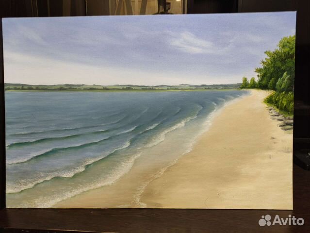 Картина маслом река Уса