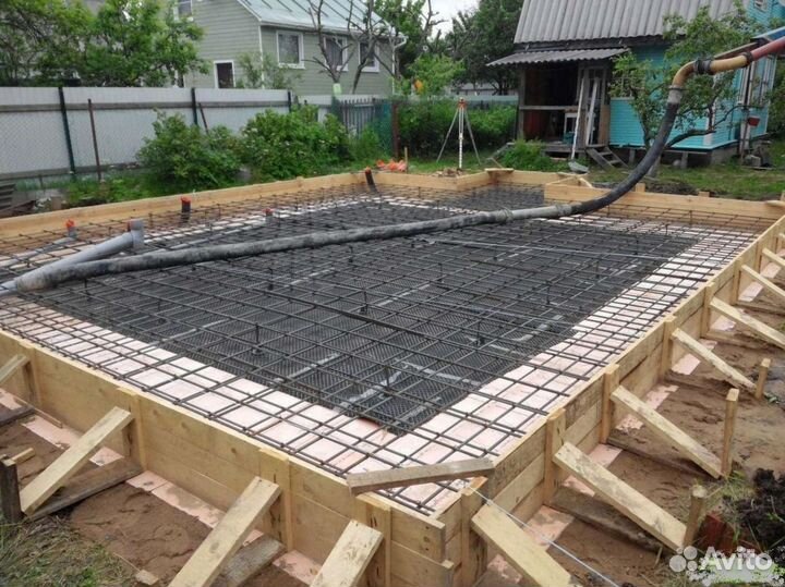 Заливка фундамента, ремонт фундамента