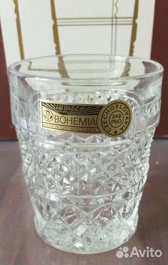 Штоф и стаканы хрустальные Богемия