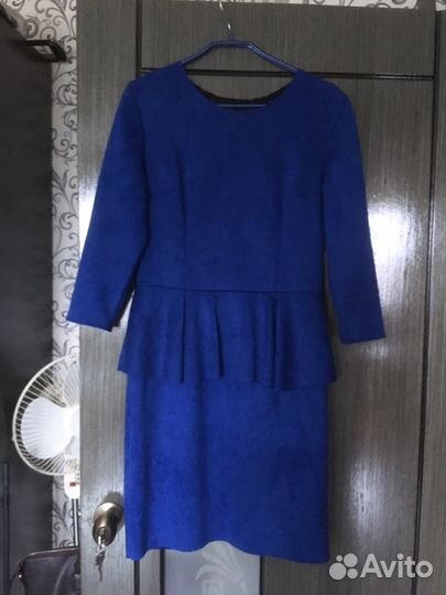 Платье 48-50 (спандекс) цвет синий