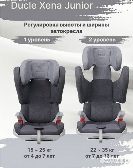 Автокресло детское Ducle S-200 Xena Junior