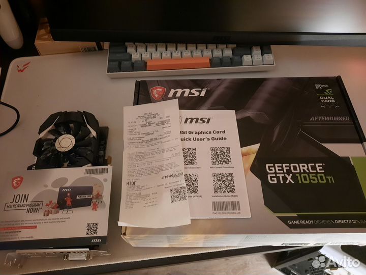 Видеокарта gtx 1050 ti msi 4gb