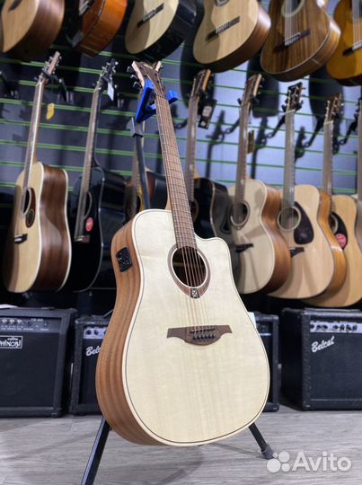 Lag T70d ce электроакустическая гитара массив ели