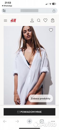 Рубашка женская hm xl