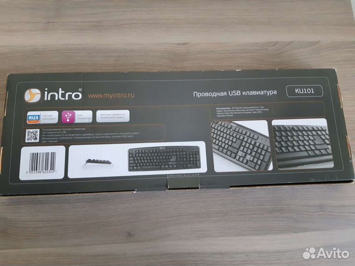 Клавиатура Intro KU101 (USB, проводная) (новая)
