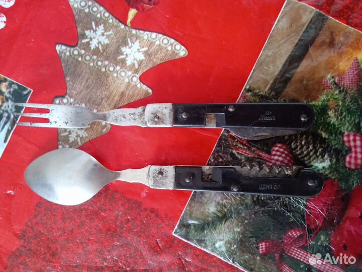 Туристический набор СССР ложка вилка москва