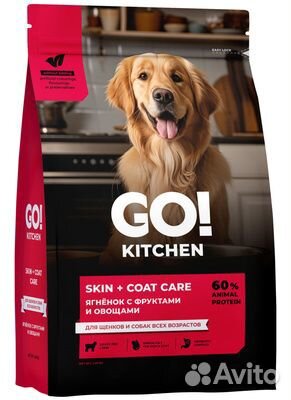 Сухой корм для щенков и собак GO kitchen ягненок 1