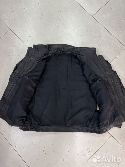 Мужская куртка бомбер кожаная 54-56