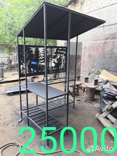 Мангал с крышей, Уличный камин