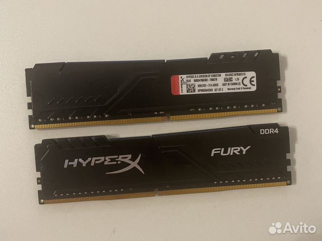 Оперативная память hyperx fury hx426c16fb3k2/16 купить в Зеленограде ...