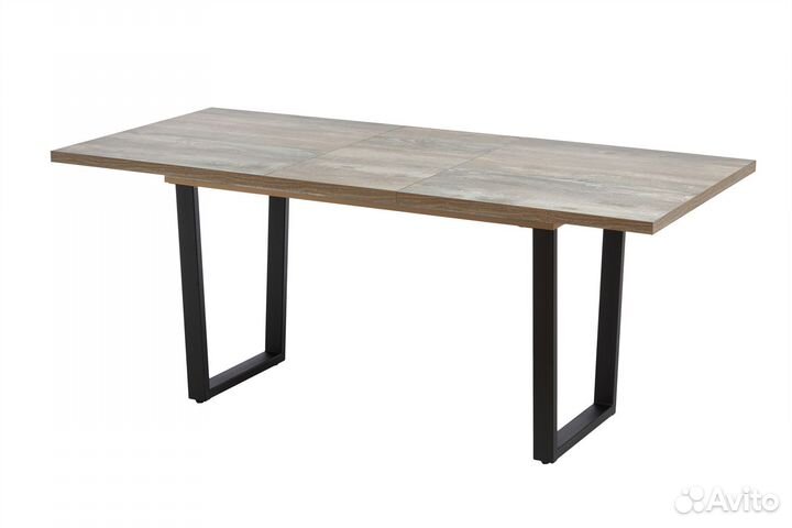 Стол прямоугольный крафт-Р 140+40*85 черный металл