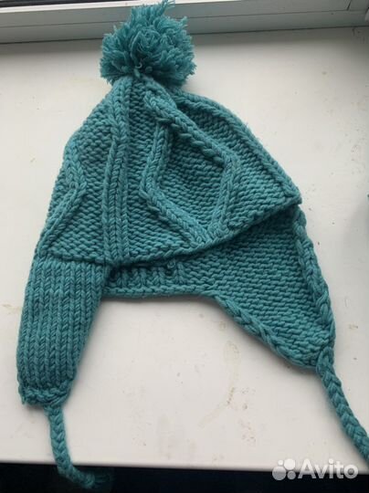 Комплект женский шапочка, варежки и шарф