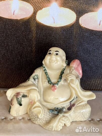 Хотэй. Нэцкэ коллекционная. Роспись по кости