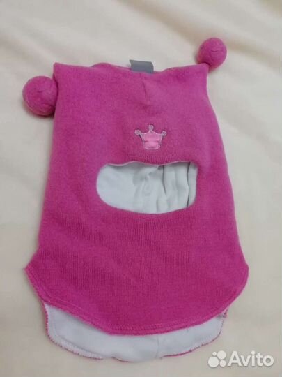 Шапка шлем зимняя для девочки