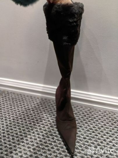 Сапоги натуральная замша 38