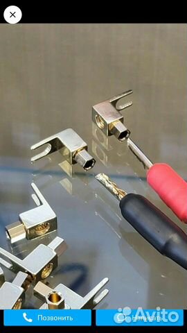 Переходник лопатка-банан для усилителя nakamichi