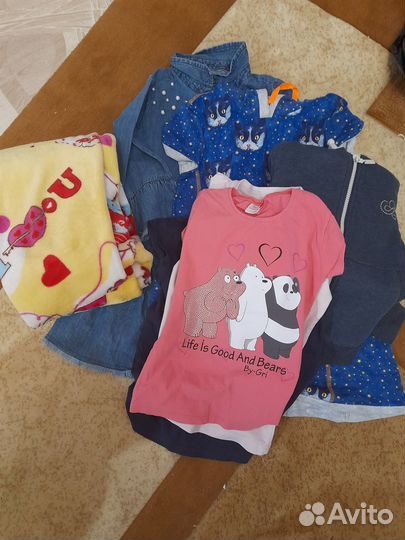 Вещи пакетом на девочку размер 128