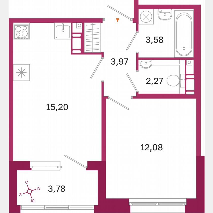 1-к. квартира, 39 м², 5/10 эт.